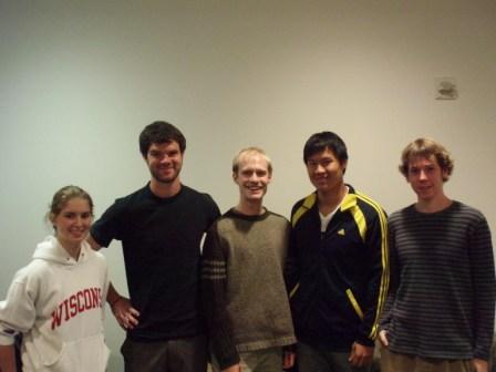 Team members from left to right: Allison McArton, Padraic Casserly, Jonathan Meyer, Angwei Law, Grant Smith