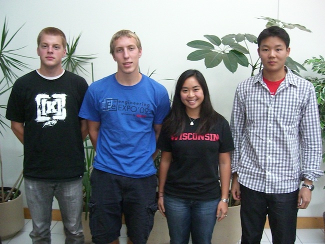 Team Members (from left to right):  Evan Flink, Nick Thate, Clara Chow, and Henry Hu
