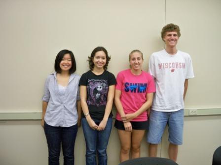 From Left to Right: Anyi Wang, Courtney Krueger, Kimberli Carlson, and Alan Meyer.