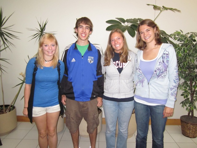 Comb Applicator Team. Left to right: Rachel O'Connell. Jeff Theisen, Vanessa Grosskopf, Sam Paulsen.