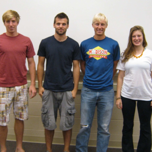 Team Photo- From left: Darren Klaty, Clayton Lepak, Nathan Retzlaff, Hope Marshall