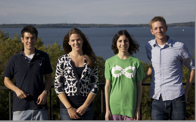 Design Team (from left): Steve Wyche, Erin Devine, Lauren Eichaker, and Brian Mogen