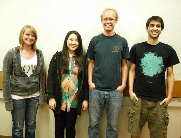 From left to right: Megan Jones (leader), Vivian Chen (BWIG), Andy Lacroix (communicator), Patrick Cassidy (BSAC).