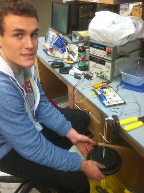 Testing the load cell/strain gauge. 
