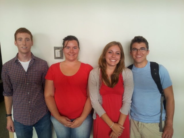 Team members from left to right: Mike Stitgen, Naomi Humpal, Kelsey Duxstad, and Andrew Pierce.