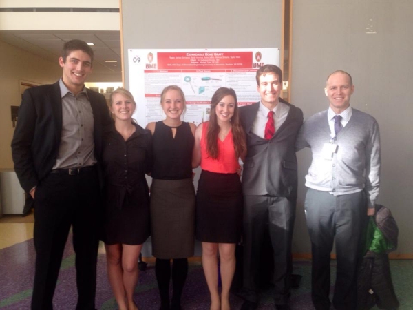 Team members from left to right: Michael Scherer, Taylor Weis, Terah Hennick, Katie Jeffris, James Dorrance, and client Dr. Nathaniel Brooks