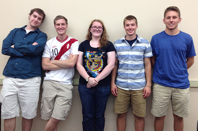Team members from left to right: Evan Jellings, Joe Ulbrich, Alison Walter, Nick Hoppe, Andy Siedschlag