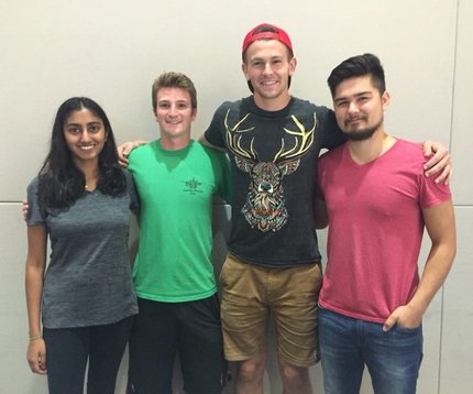 Team members from left to right: Anjali Begur, Michael Weiser, Alec Hill, Liam Takahashi