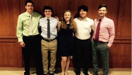 Team members from left to right:  Mike McGovern, Johnny Janksy, Katherine Peterson, Jin Wook Hwang, Zach Burmeister