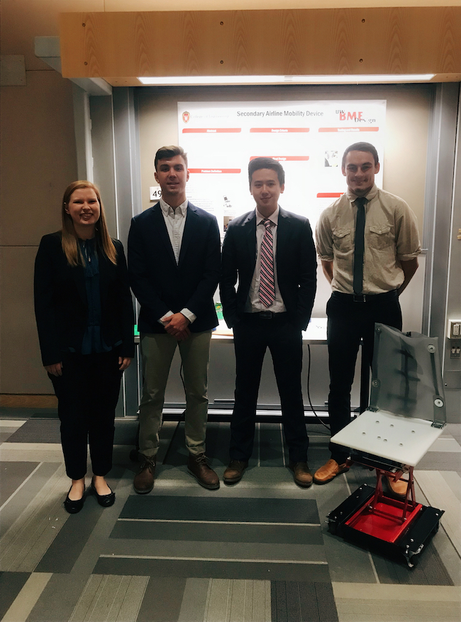 Team members from left to right: Hannah Fjellman, Noah Trapp, James Tang, Eric Arndt