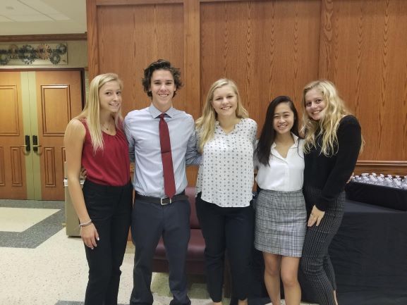 Team members from left to right: Brooke Weyenberg, Mason Schilling, Lee Hermann, Jessica Wang, Darby MacLeish
