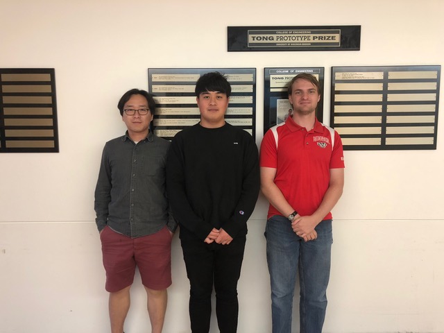 Team members from left to right: Junzhou Chen, Kyuhyun Lee, Hunter Higby