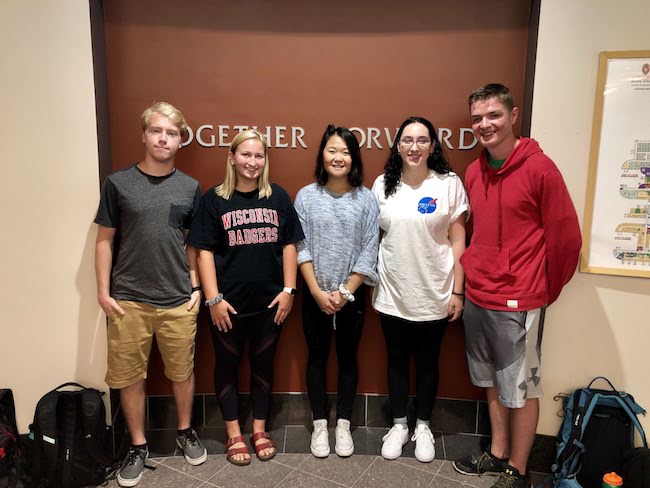 Team members from left to right: Mitchell Korbel, Haley Oswald, Susan Xia, Addie Drier, Max Christopherson