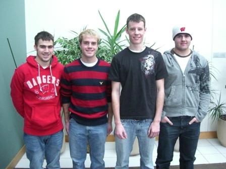 From Left to Right: Jamon Opgenorth, Dan Miller, Justin Gearing, Alex Bloomquist