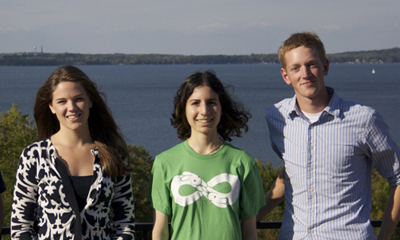 Spring 2011 Senior Design Team. From left: Erin Devine, Lauren Eichaker, and Brian Mogen.