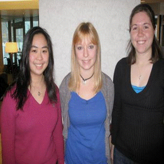 From left to right: Clara Chow (Leader), Rachel O'Connell (BSAC & Communicator), and Ashley Mulchrone (BWIG). 