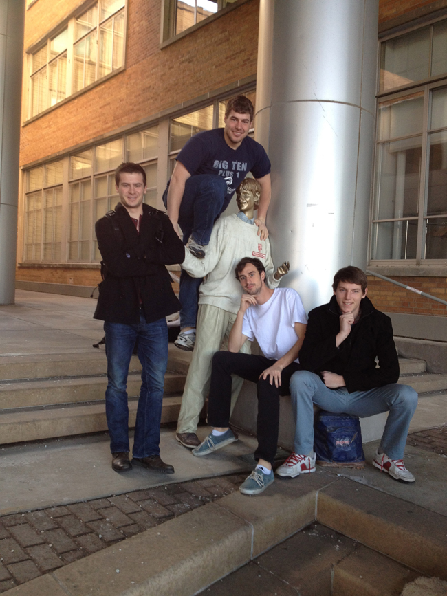 Team members from left to right: Caleb Durante (BWIG), Drew Birrenkott (Communicator), Jared Ness (BSAC), Brad Wendorff (Leader)