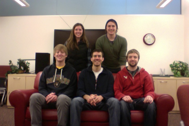 Team members from left to right, top to bottom: Megan Anderson, Cody Williams, Matt Jensen, Kevin McConnell, Devon Moloney