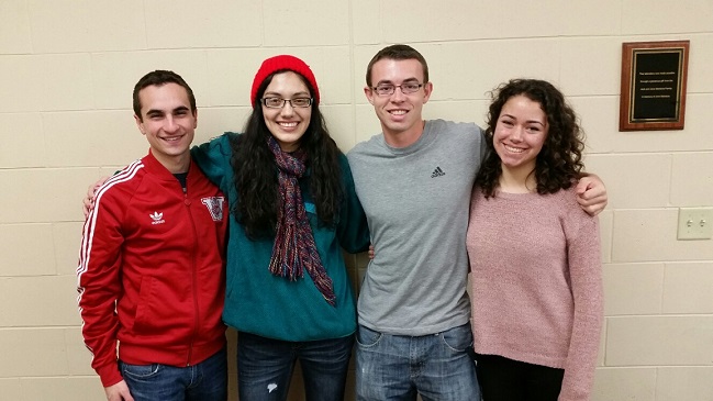 Team members from left to right: Brian Frino, Isabella Griffay, Zachary Petersen, Brenda McIntire