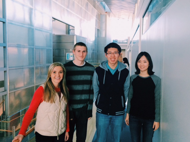 Team members from left to right: Stephanie O'Leary, Jacob Hindt, Steve Wang, Amy Kim