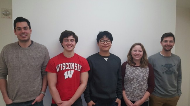 Team members from left to right: Michael McGovern, John Jansky, Jin Wook Hwang, Katherine Peterson, Zachary Burmeister
