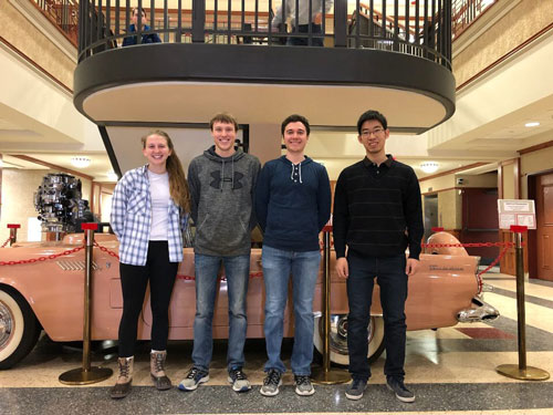Team members from left to right: Kristina Geiger, Conor Pedersen, Jared Piette, Ruochen Wang