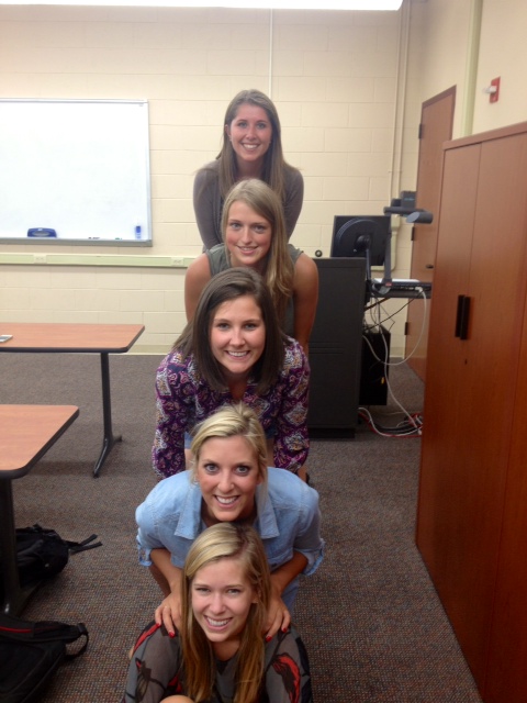 Team members from top to bottom: Meghan Anderson, Hannah Pezzi, Hannah Meyer, Andrea Schuster & Amy Slawson