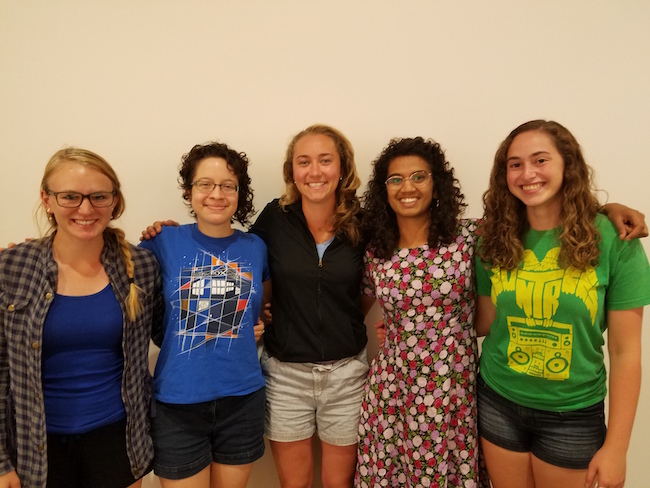 Team members from left to right: Hannah Lider, Melanie Loppnow, Kayla Huemer, Anupama Bhattacharya, Jessica Brand