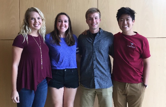 Team members from left to right: Madalyn Pechmann, Rebecca Brodziski, Nicholas Hoppe, Jason Wan