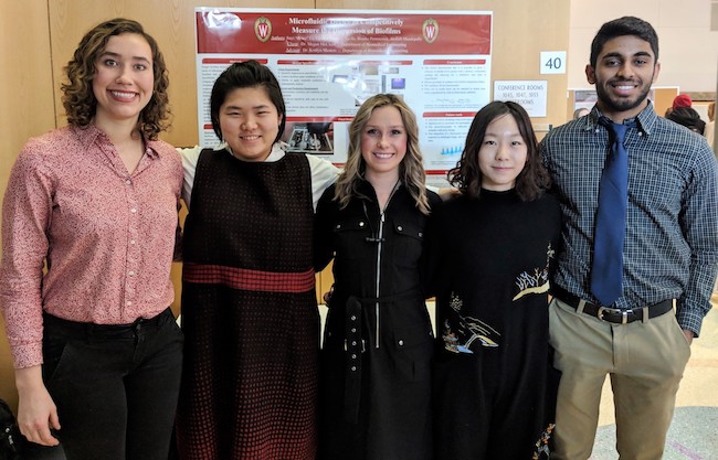 Team members from left to right: Brooke Pernsteiner, Grace Li, Victoria Trantow, Xu He, and Akshith Mandepally