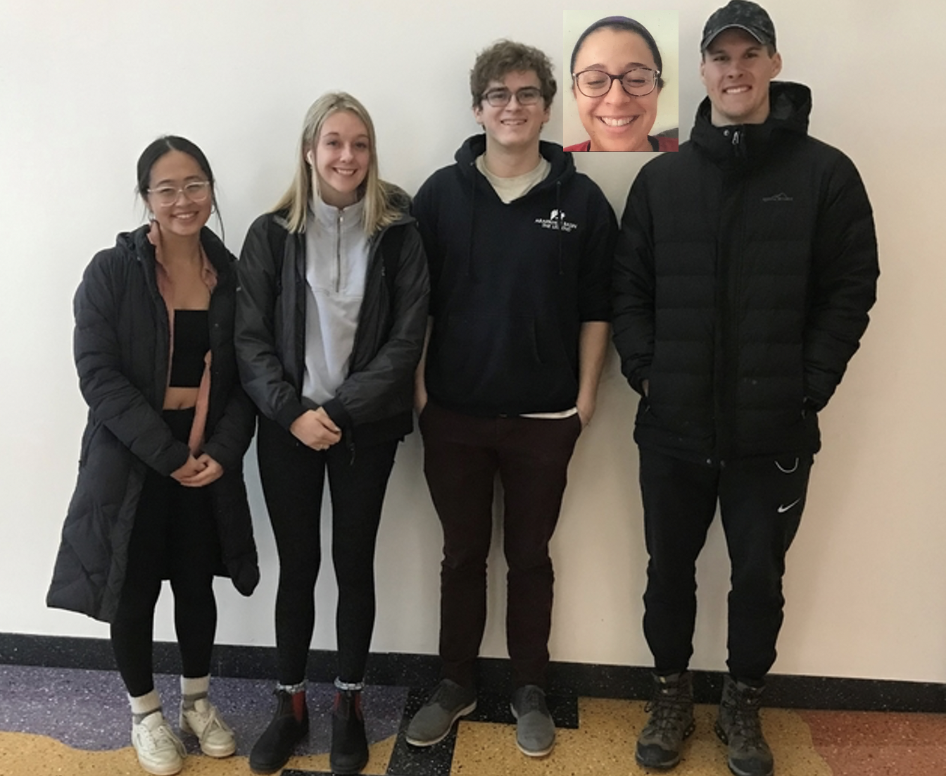 From Left to Right: Jessica Wang (Communicator), Abby Drake (BWIG), Mark Hutson (Team Leader), Isabel Erickson (BSAC), and Preston Lewis (BPAG)