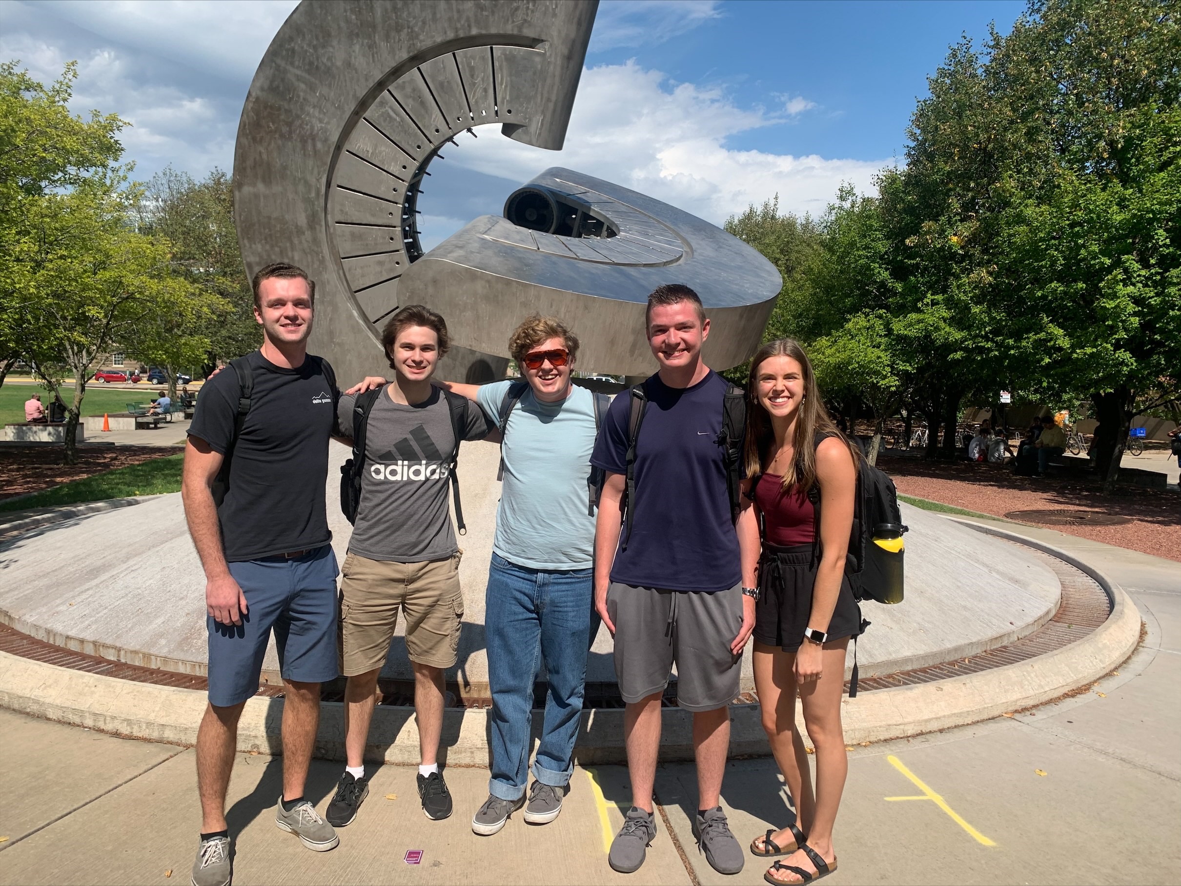 Meet the project team (left to right): Matthew Voigt, Jonathan Izban, Christopher Wiegand, Max Christopherson, and Sydney Heimer