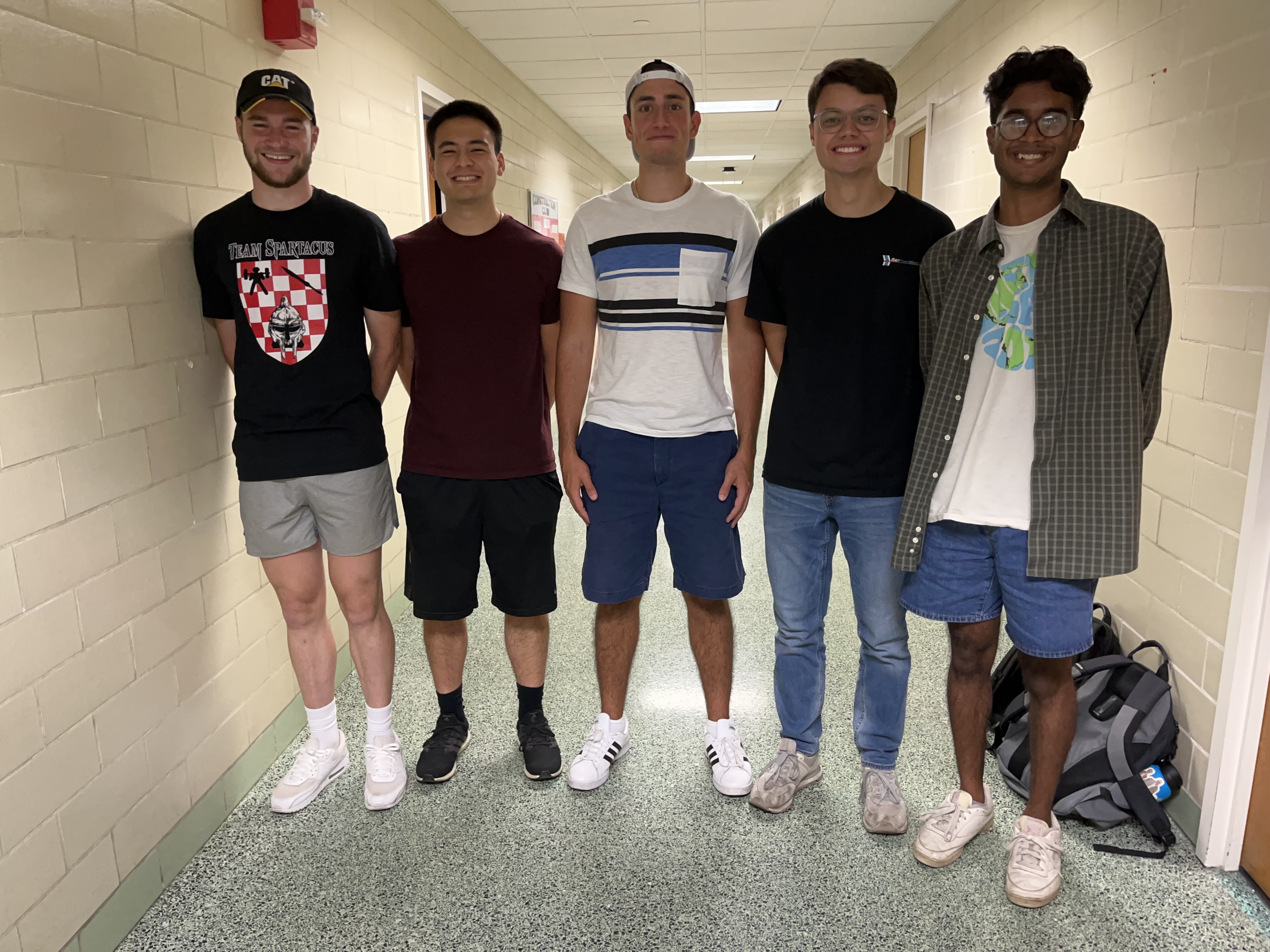 Team members pictured from left to right: Connor Phipps, Michael Chiariello, Giovanni Militello, Elijah McCoy, Dhruv Biswas