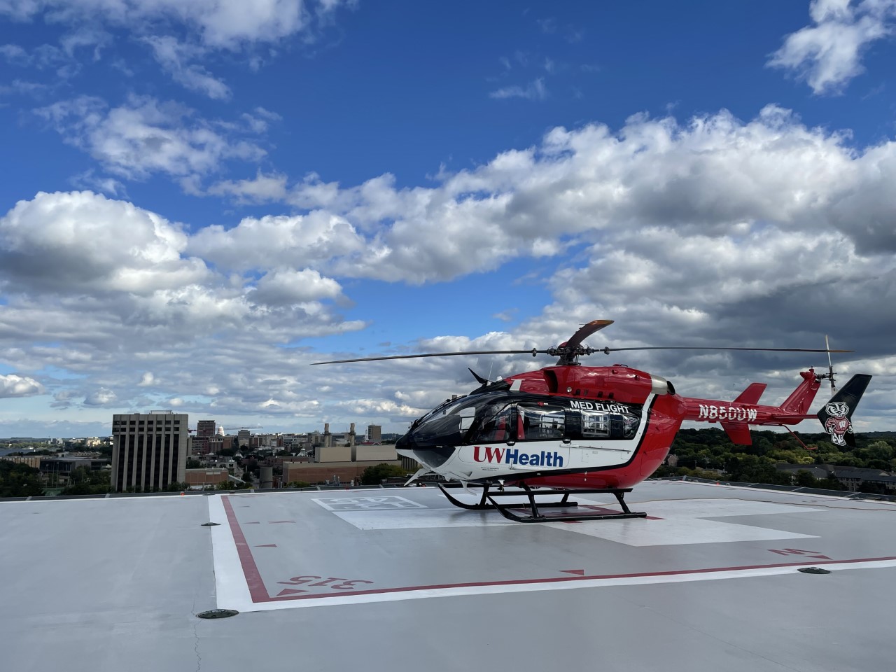 Visit to UW Health- Helicopter