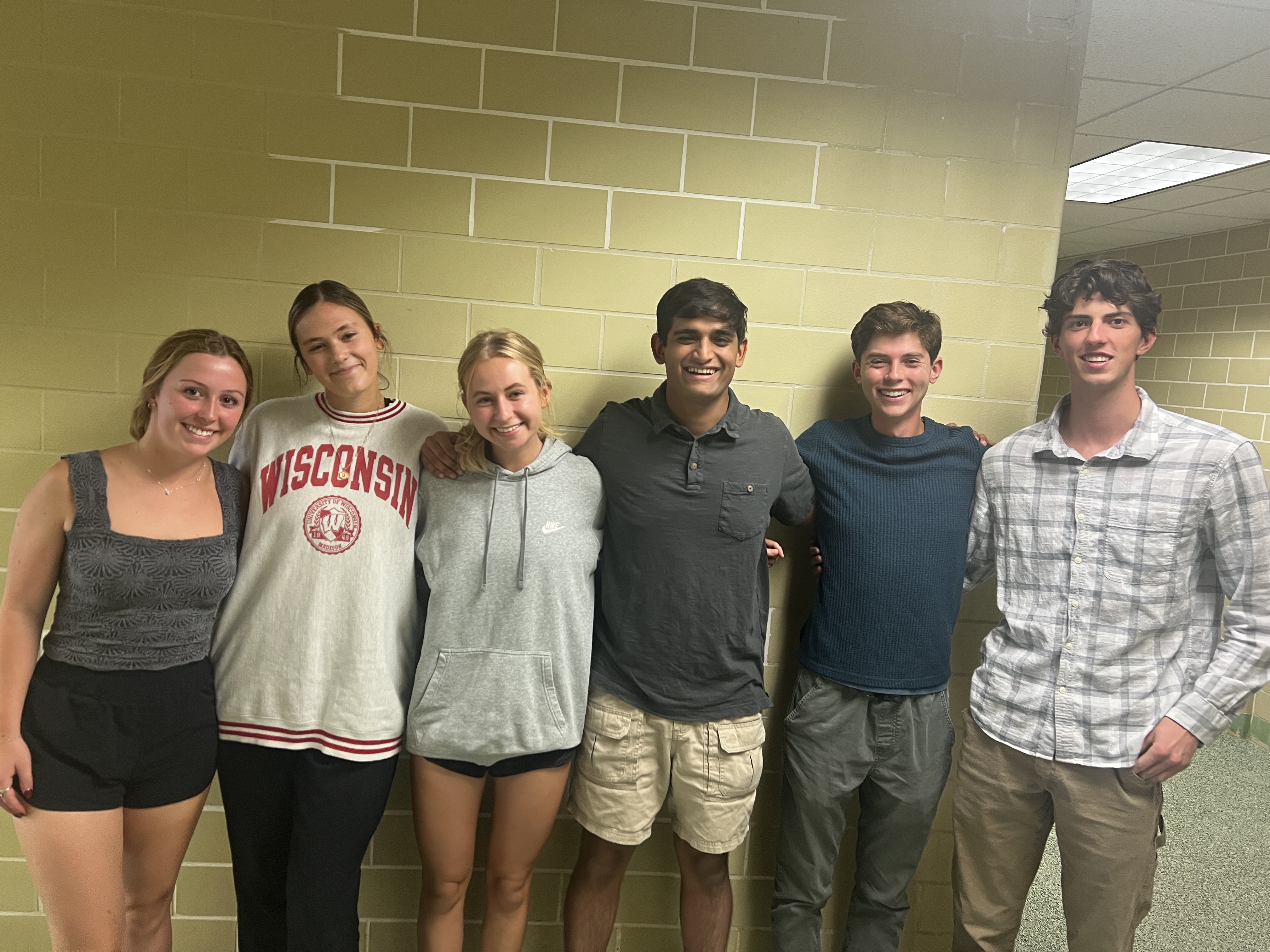 Meet the team! Order from left to right: Adriana Nickels, Isabelle Counts, Lucy Hockerman, Harshal Kanade, Riley Smith, Ryan Granowski