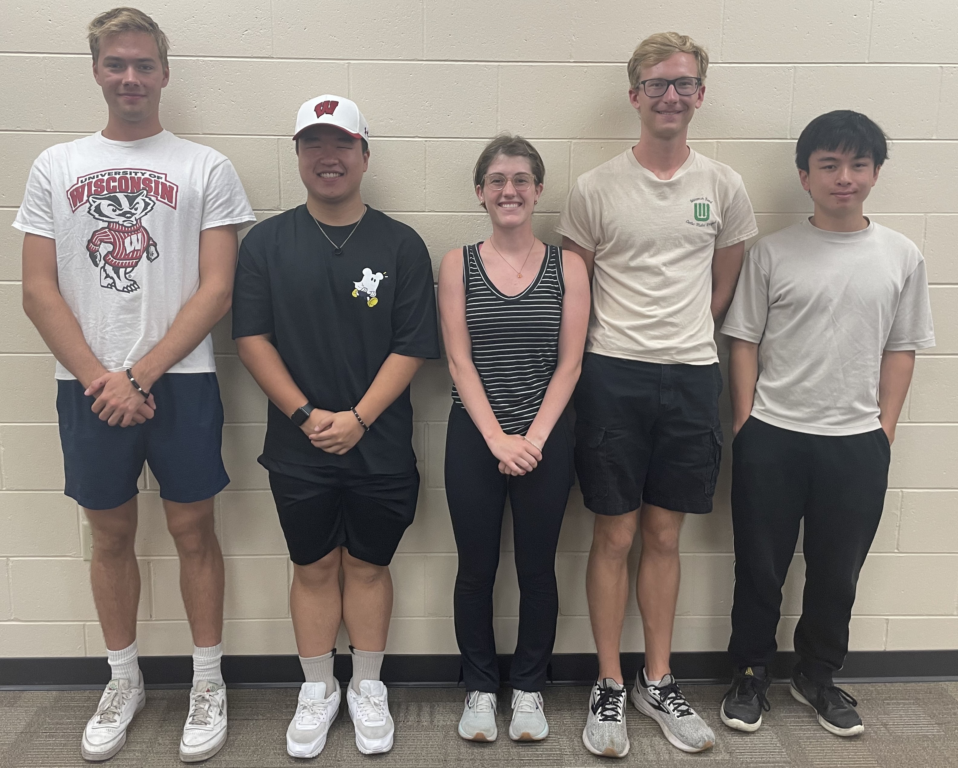 Team Photo (Pictured left to right: Ruffin Bryant, Enson Zheng, Alice Hegeman, Nick Symons, Max Dai)