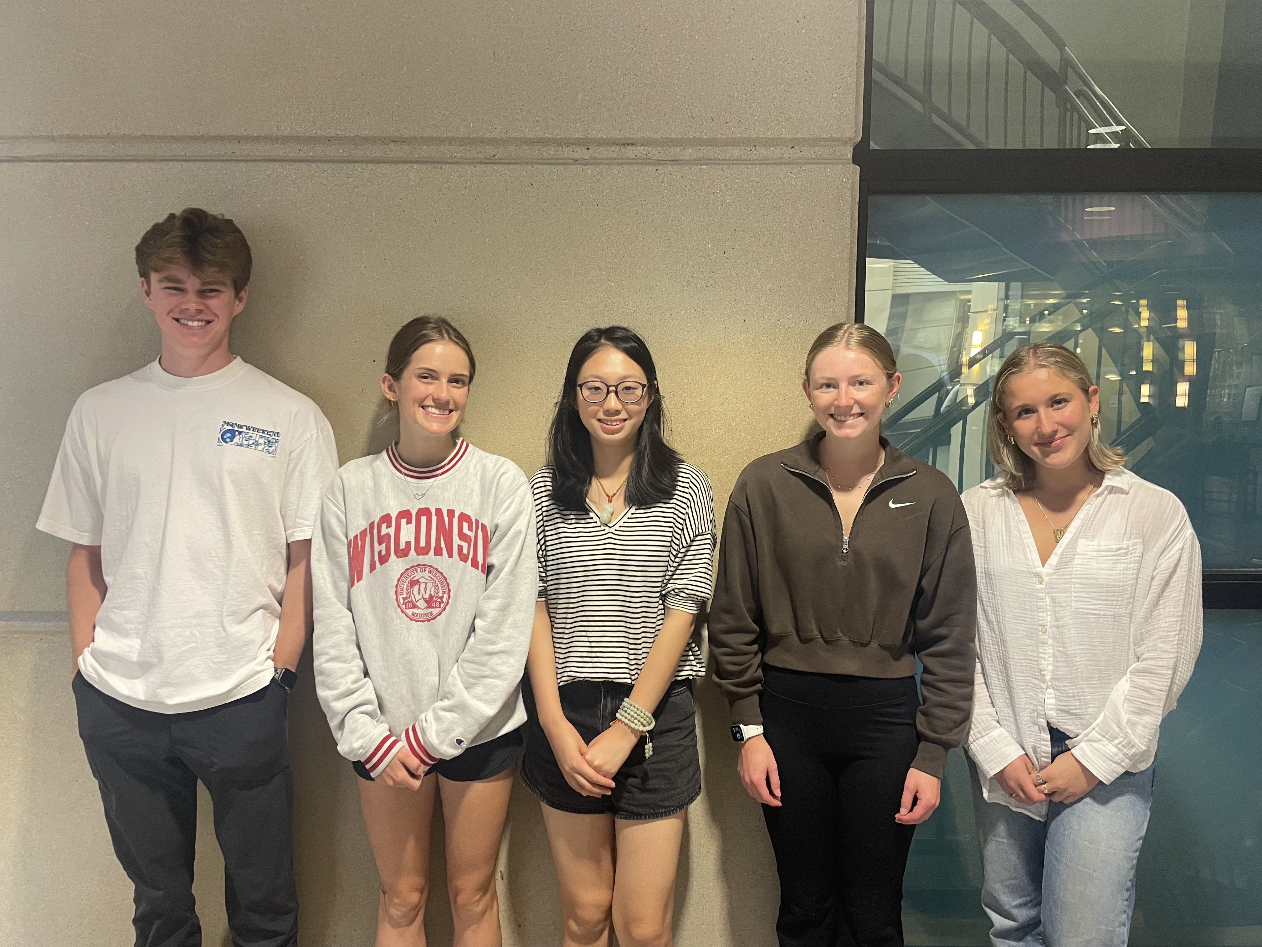 Matthew Robinson, Sami Breault, Shuyan Zhang, Kate Murray, and Violet Urdahl