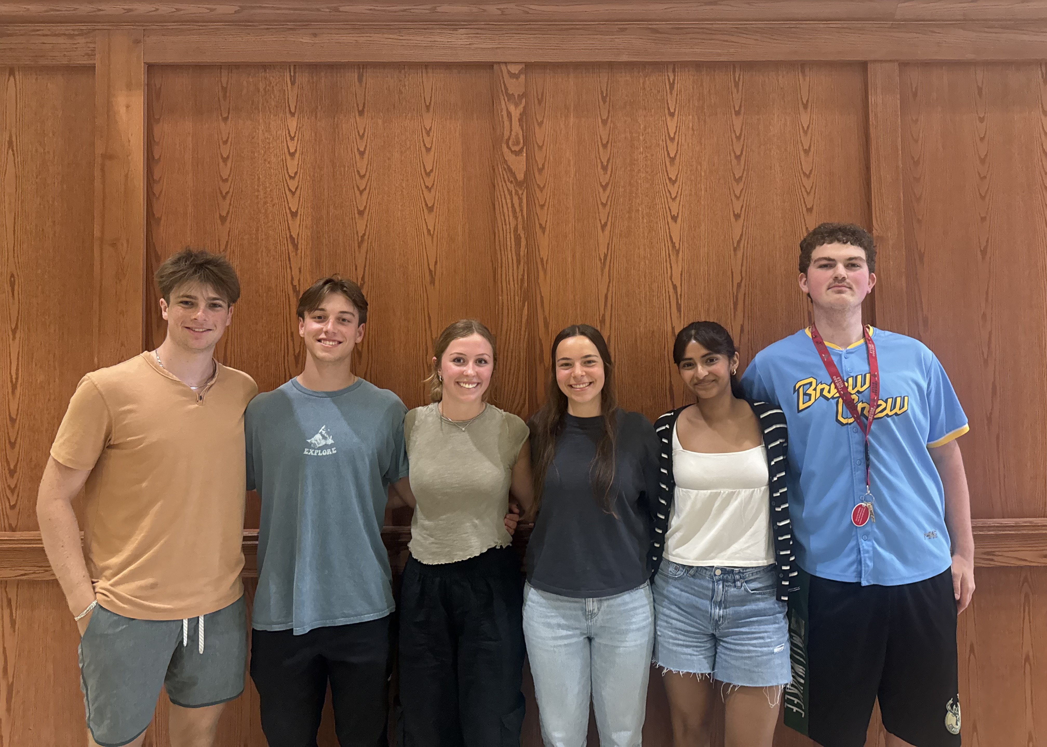 Louis Chaiken, Cole Weaver, Adriana Nickels, Kristy Tamvakis, Ashmita Bhowmik, Nathan Knight (left to right)