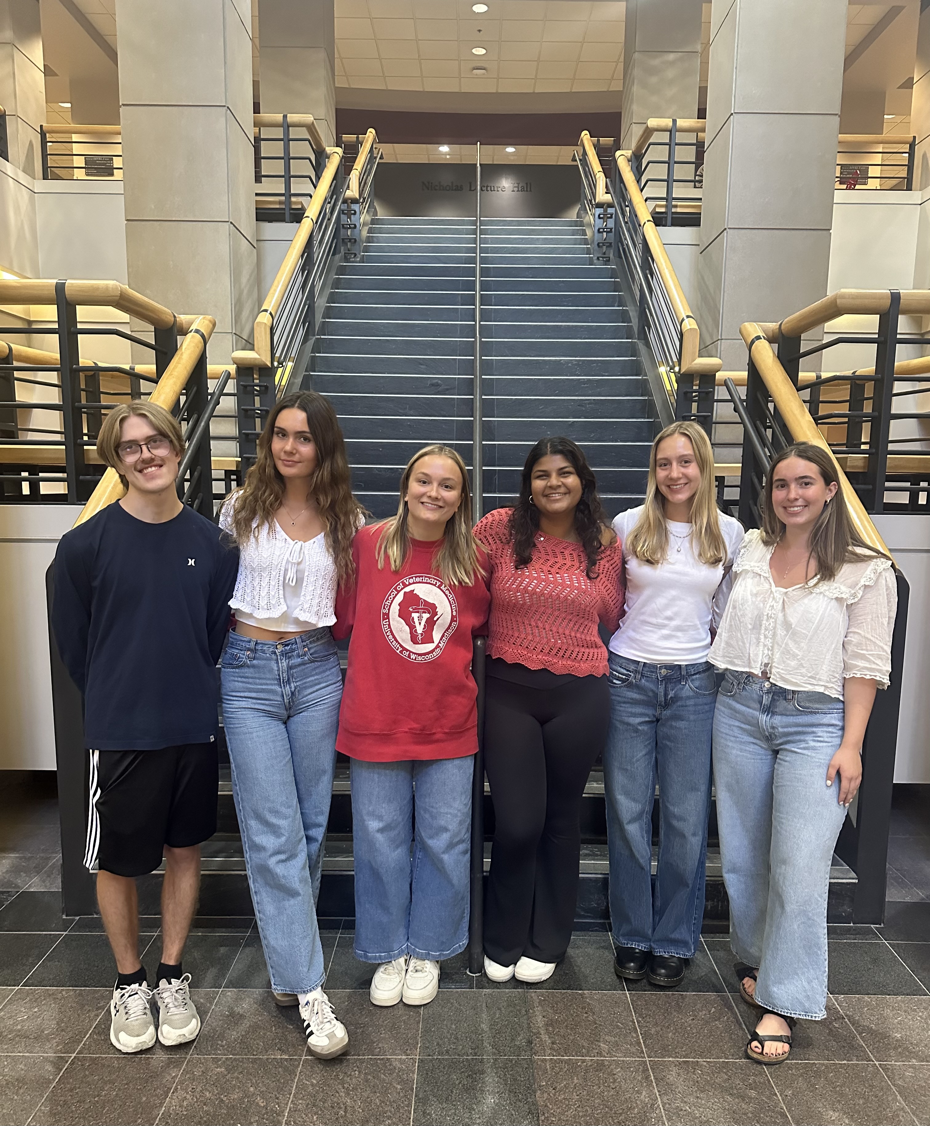 Team Picture. From left to right: Adam Bauer, Ellinore Letts, Guillemette Schroepfer, Rayona Kinny, Natalie Miller, Grace Boswell.