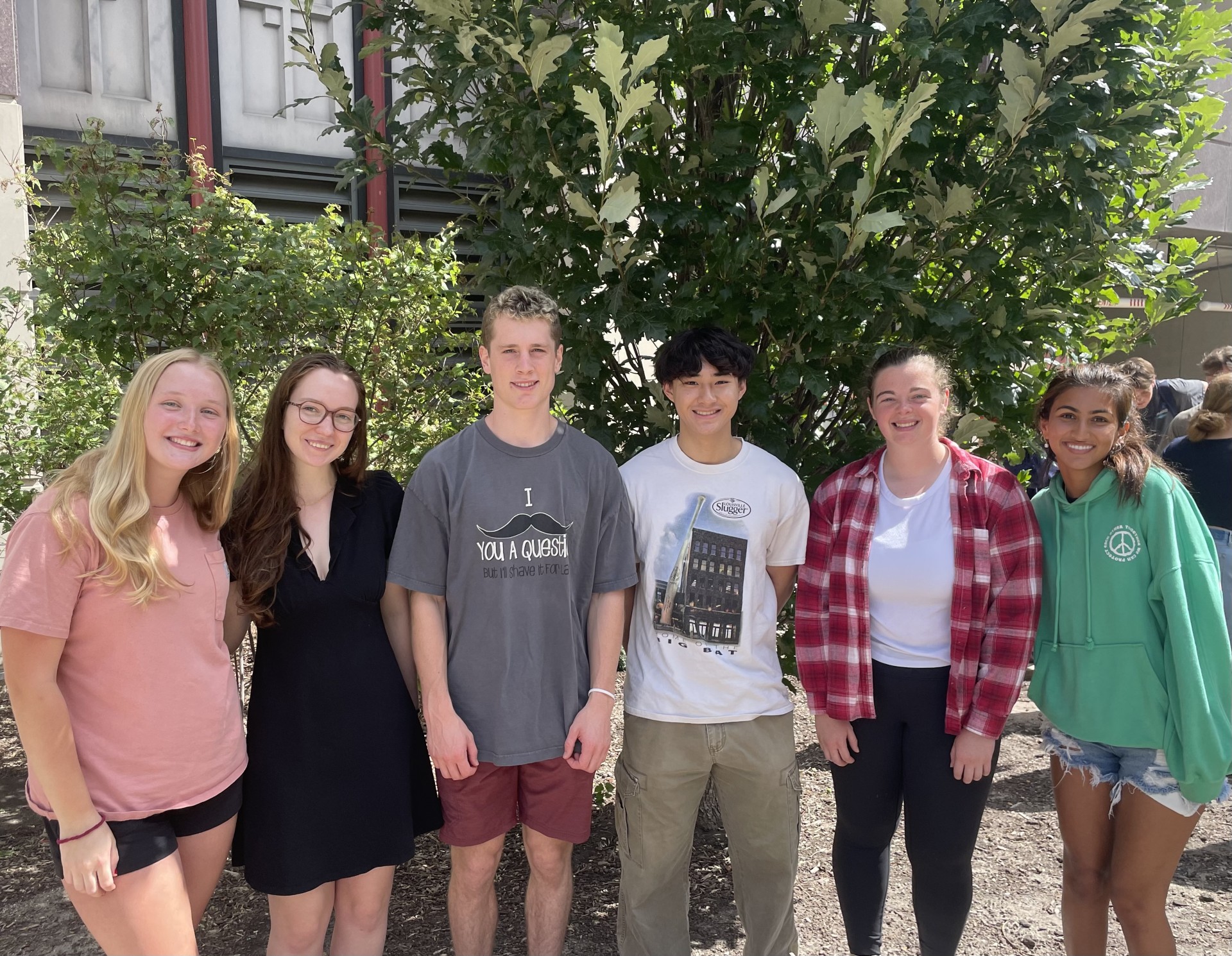 Team Members (from left to right): Megan Pearson, Carolyn Randolph, Caleb White, Chris Vo, Evelyn (Evie) Mikkelson, and Arshiya (Ria) Chugh