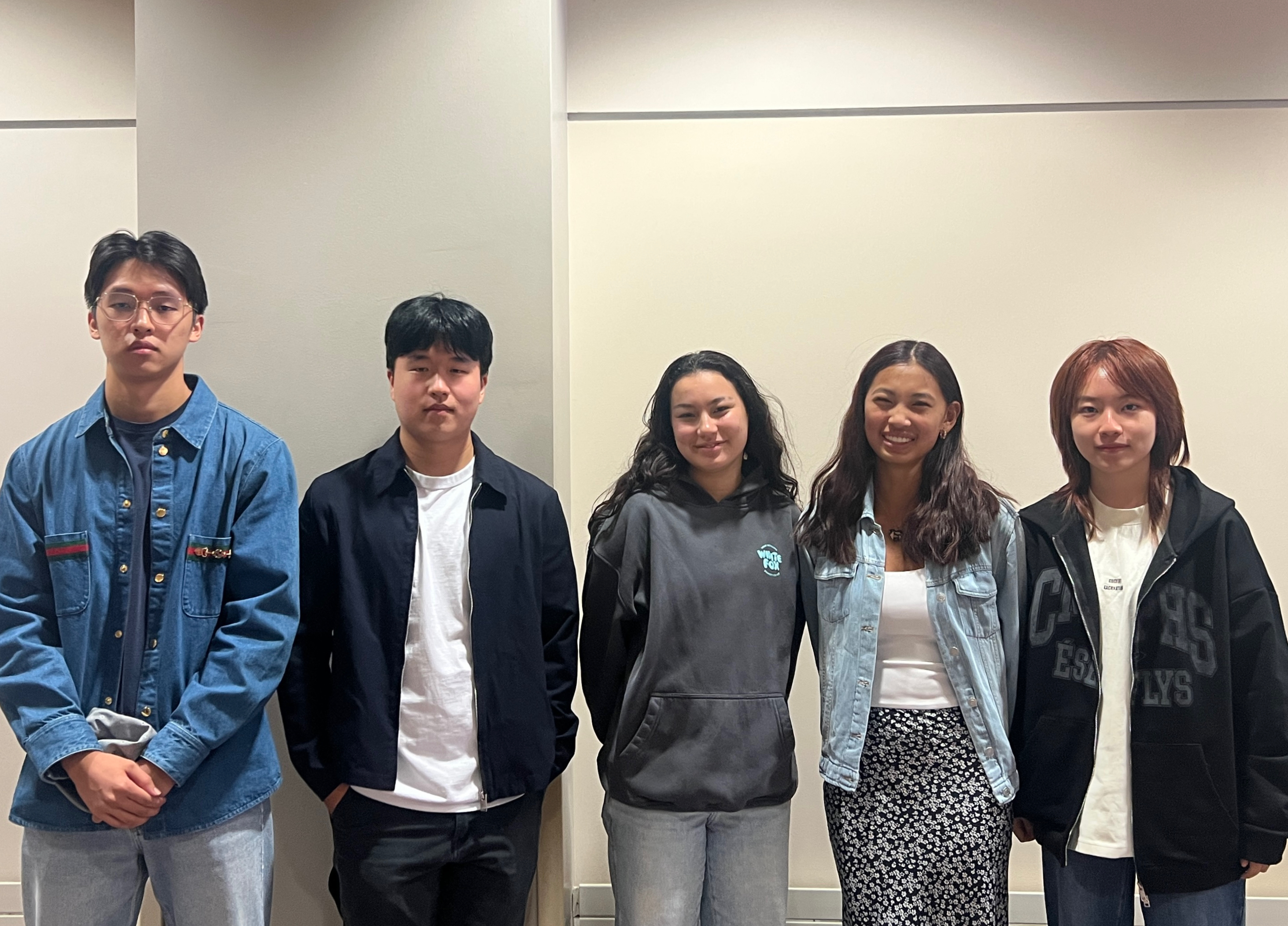Team photo: Kevin Zhang, Enson Zheng, Alisha Schaeffer, Jade Elliott, Yixuan Xu