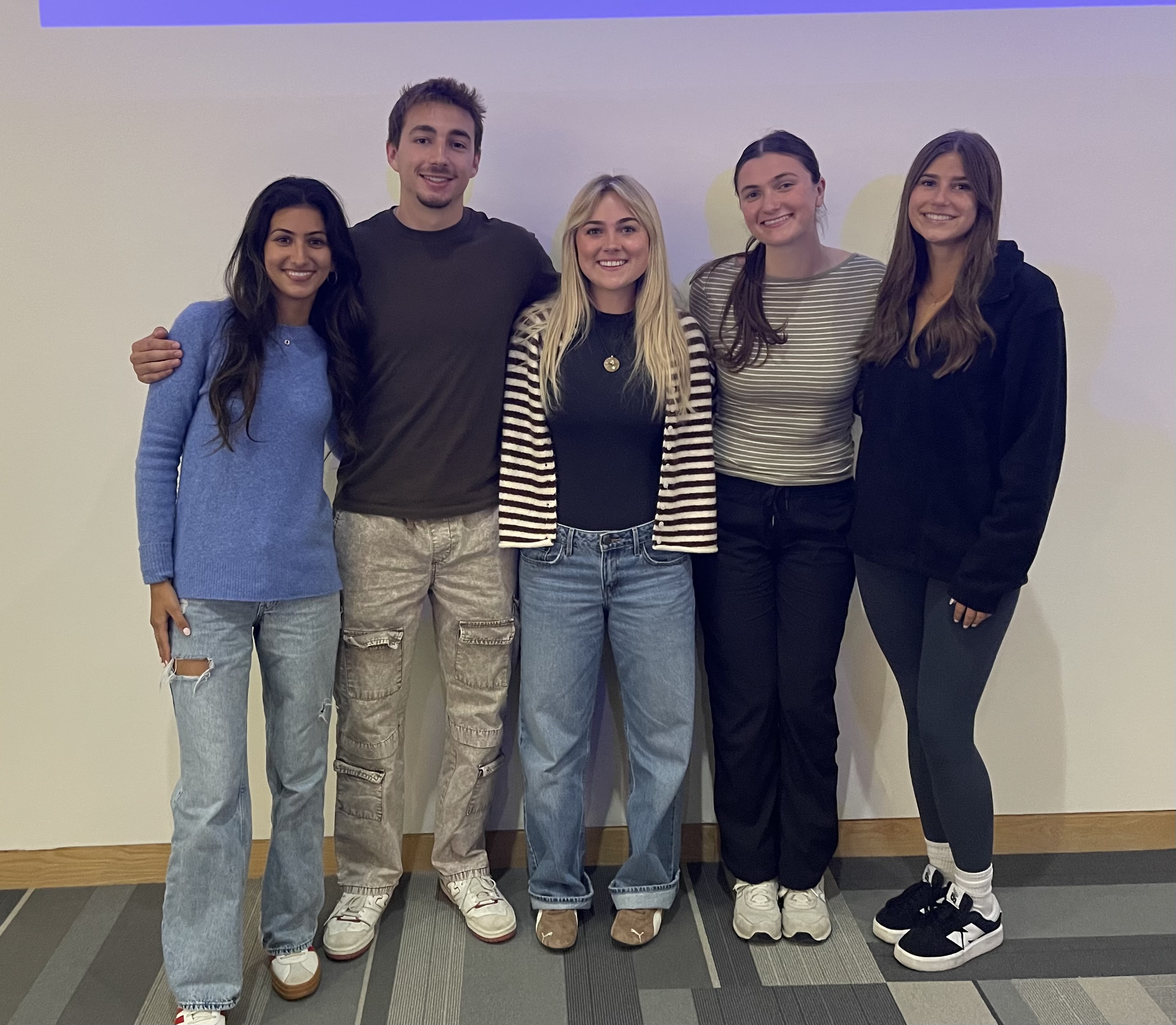 Team photo: Ria Chugh, Daniel Pies, Ally Rausch, Sofia DeCicco, Jackie Behring