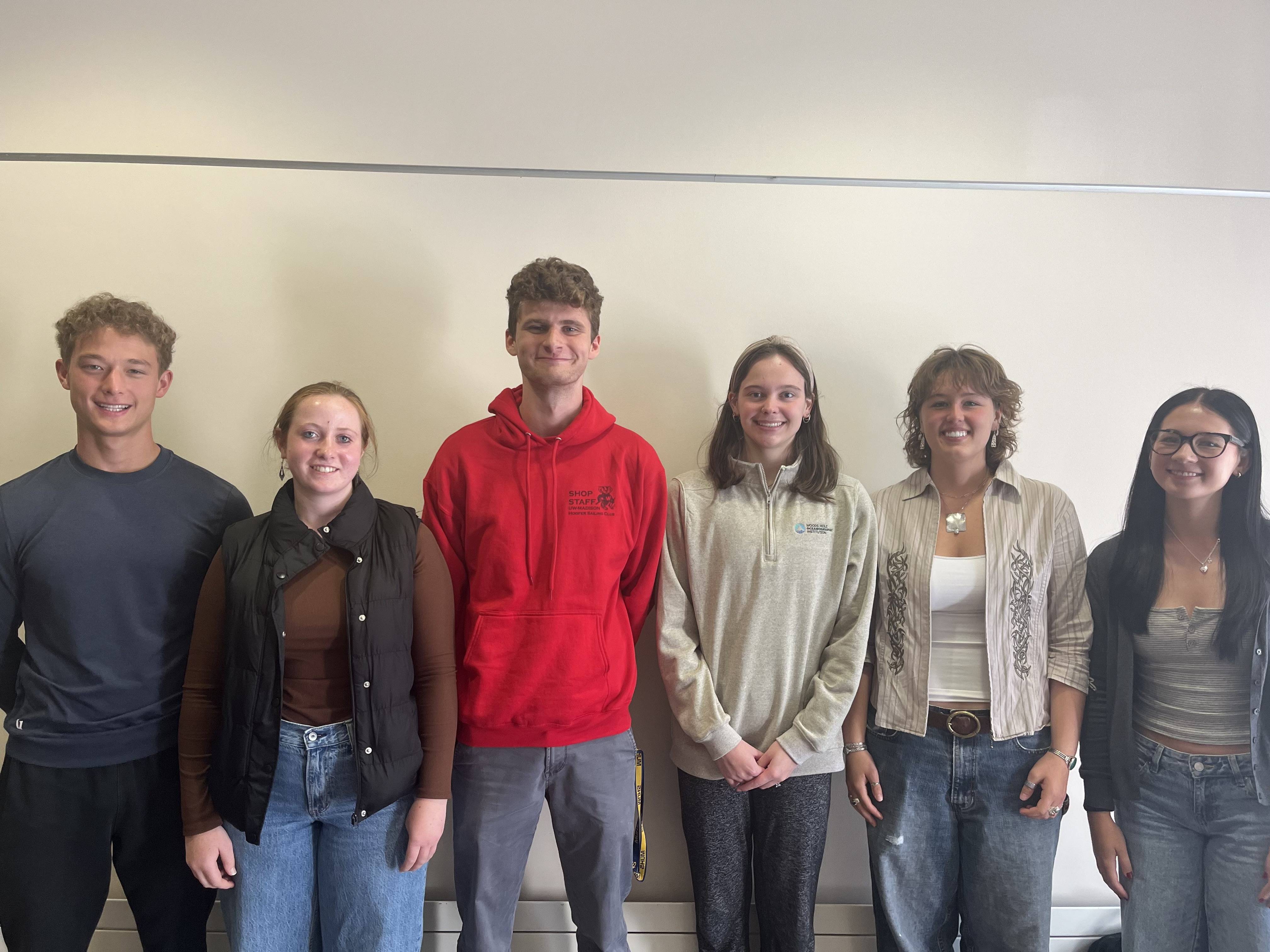 Team Photo: Cole Hwang, Kendra Ohde, Andrew McLaughlin, Sascha Jameson, Francesca Angiulli, and Libby Stroebel