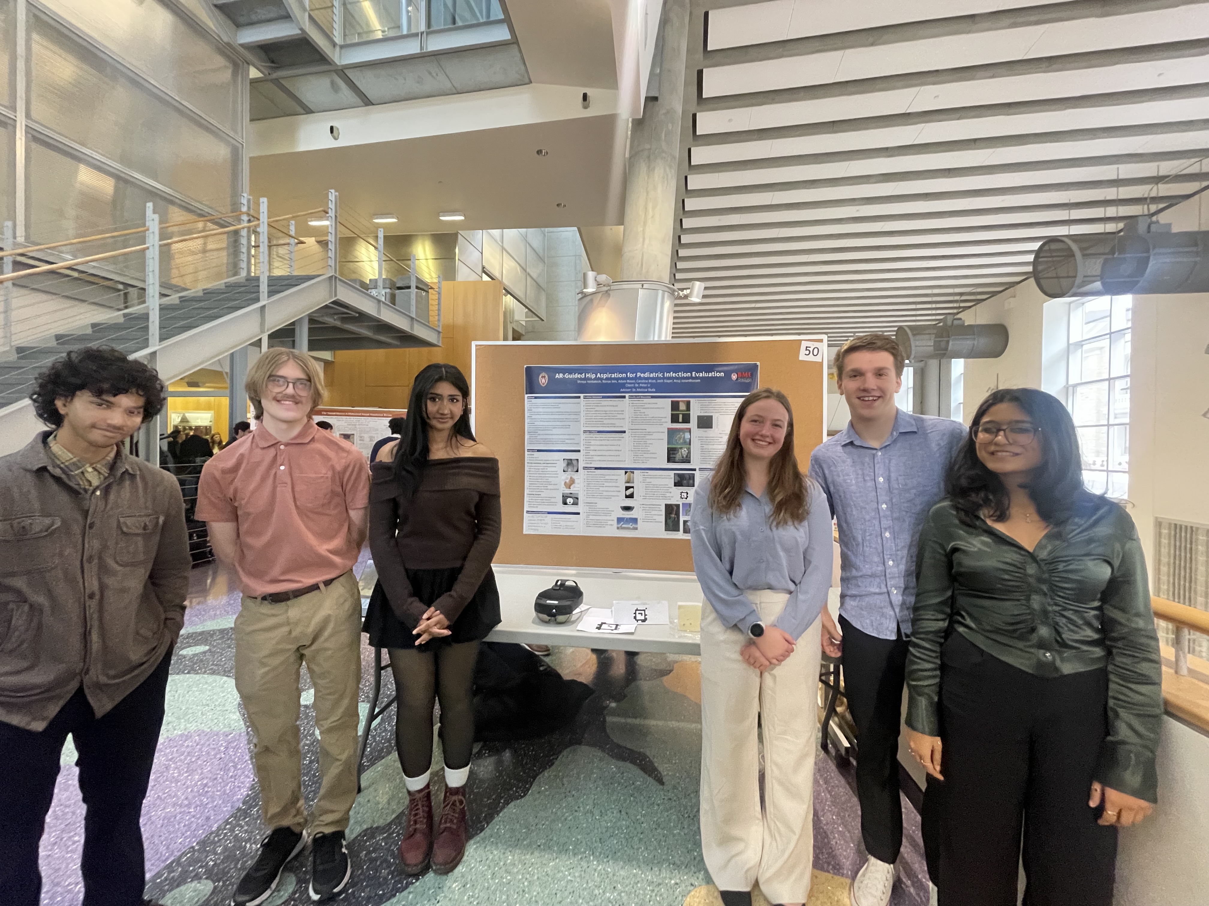 Team Photo: Left to right - Caroline Blust, Shreya Venkatesh, Navya Jain, Josh Slager, Adam Bauer, Anuj Janardhanam