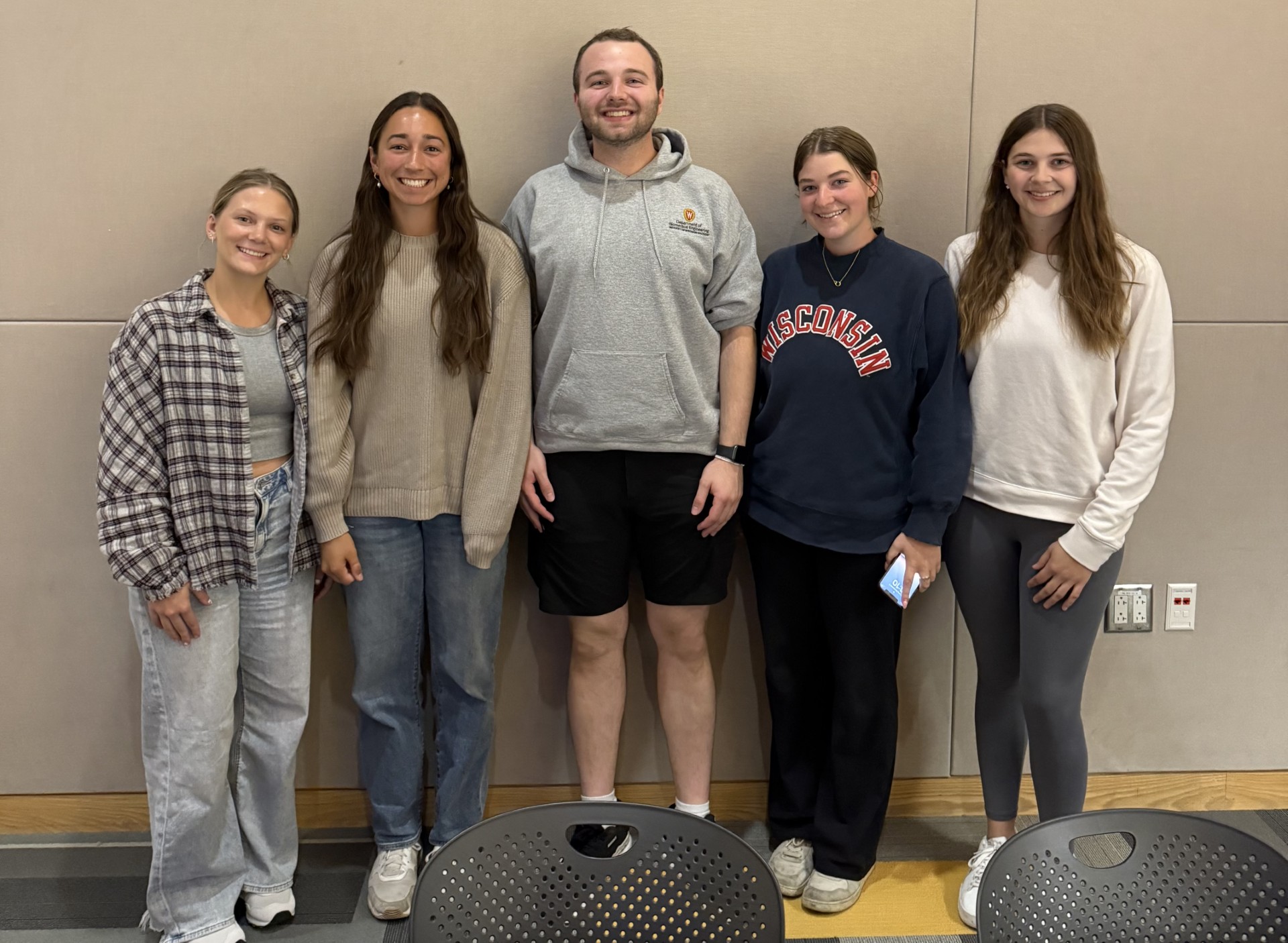 Team Photo: From left to right Jensen Weik, Kaiya Merritt, Jack Sperling, Gracie Hastreiter, Maribel Glodowski