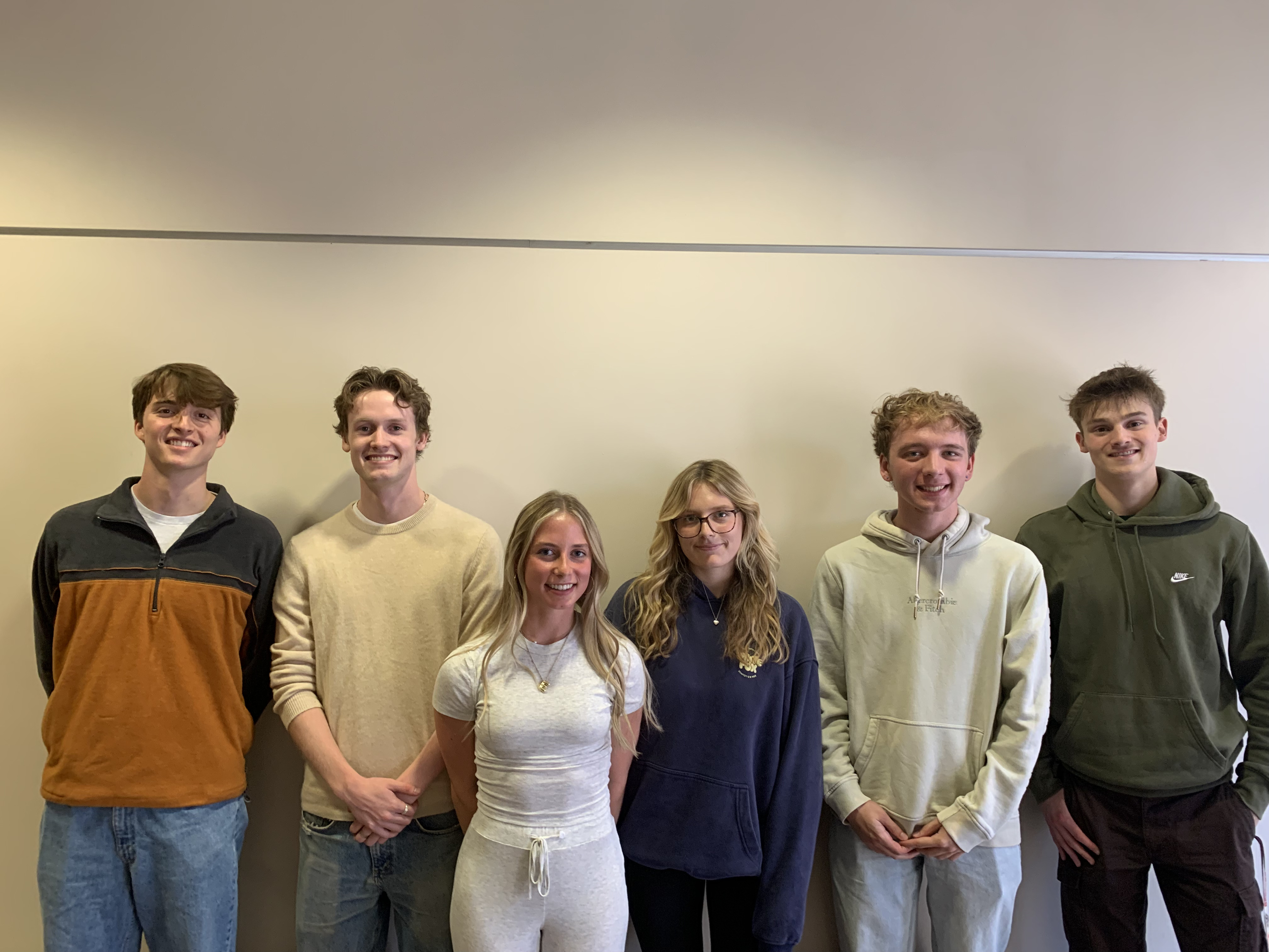 Pictured: John Dolan, Hank Hegeman, Ella Barsness, May Kennelly, Sam Brandt, Ethan Brockman