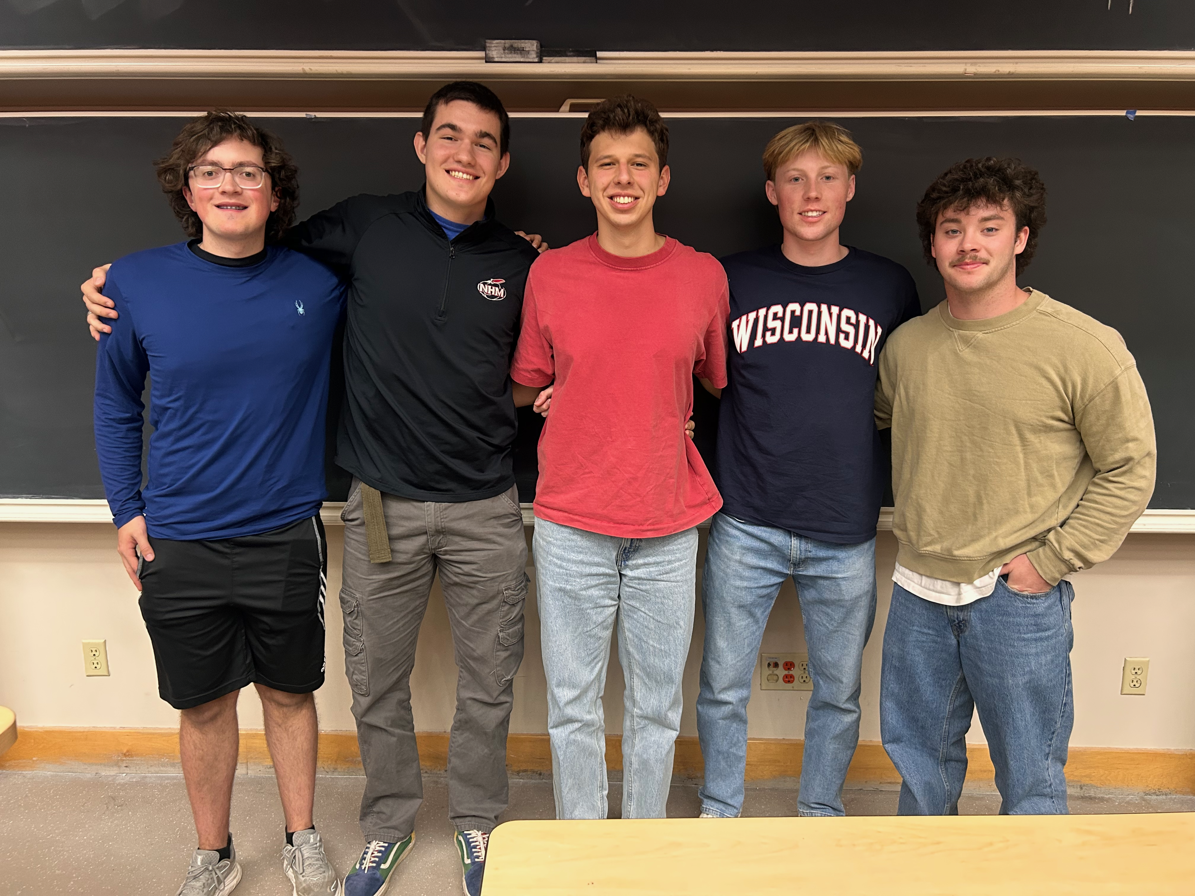 Team photo (left to right): Luke Rosner, Nicholas Grotenhuis, Pablo Muzquiz, Oscar Mullikin, Murphy Diggins