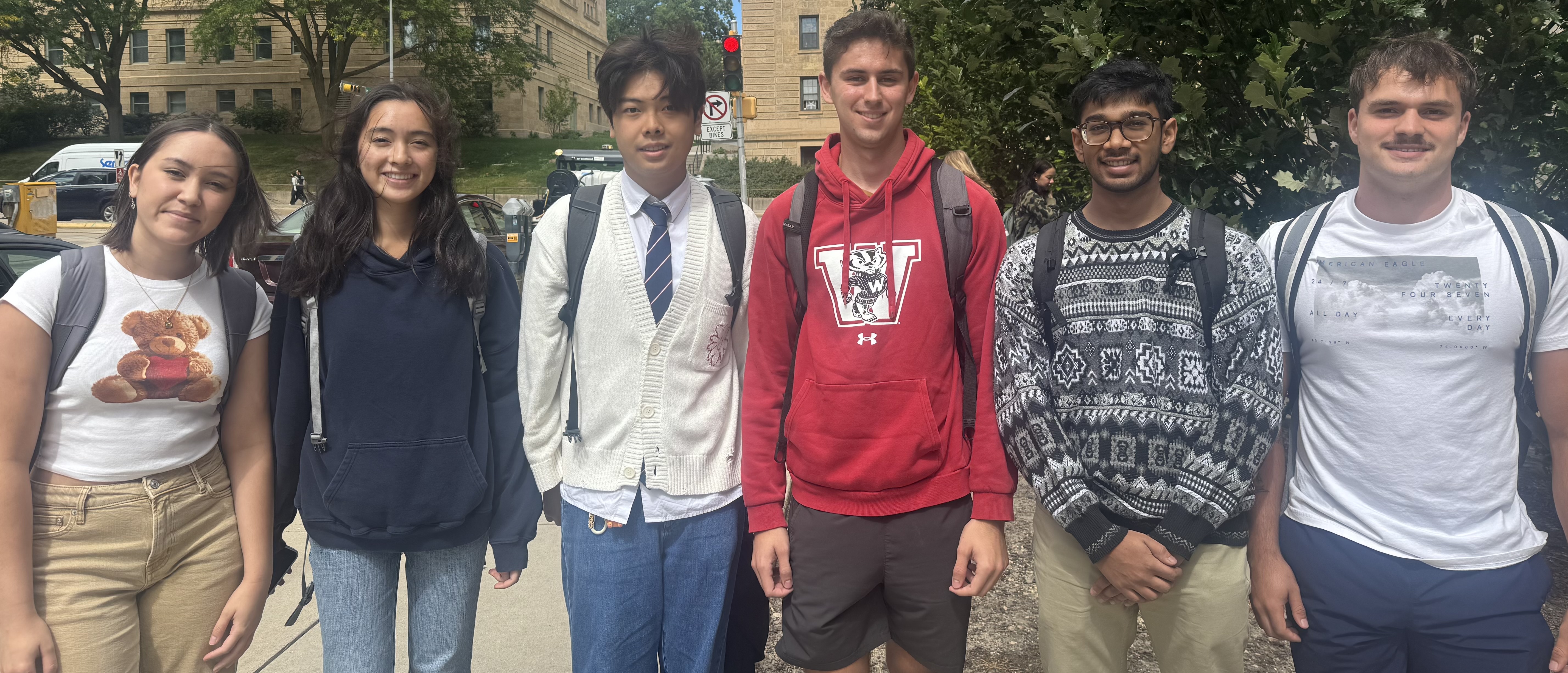 (left to right) Allie DePuydt, Enya Vahey, Juntao Teng, Gavin Gruber, Varun Shankar, Trenton Owens