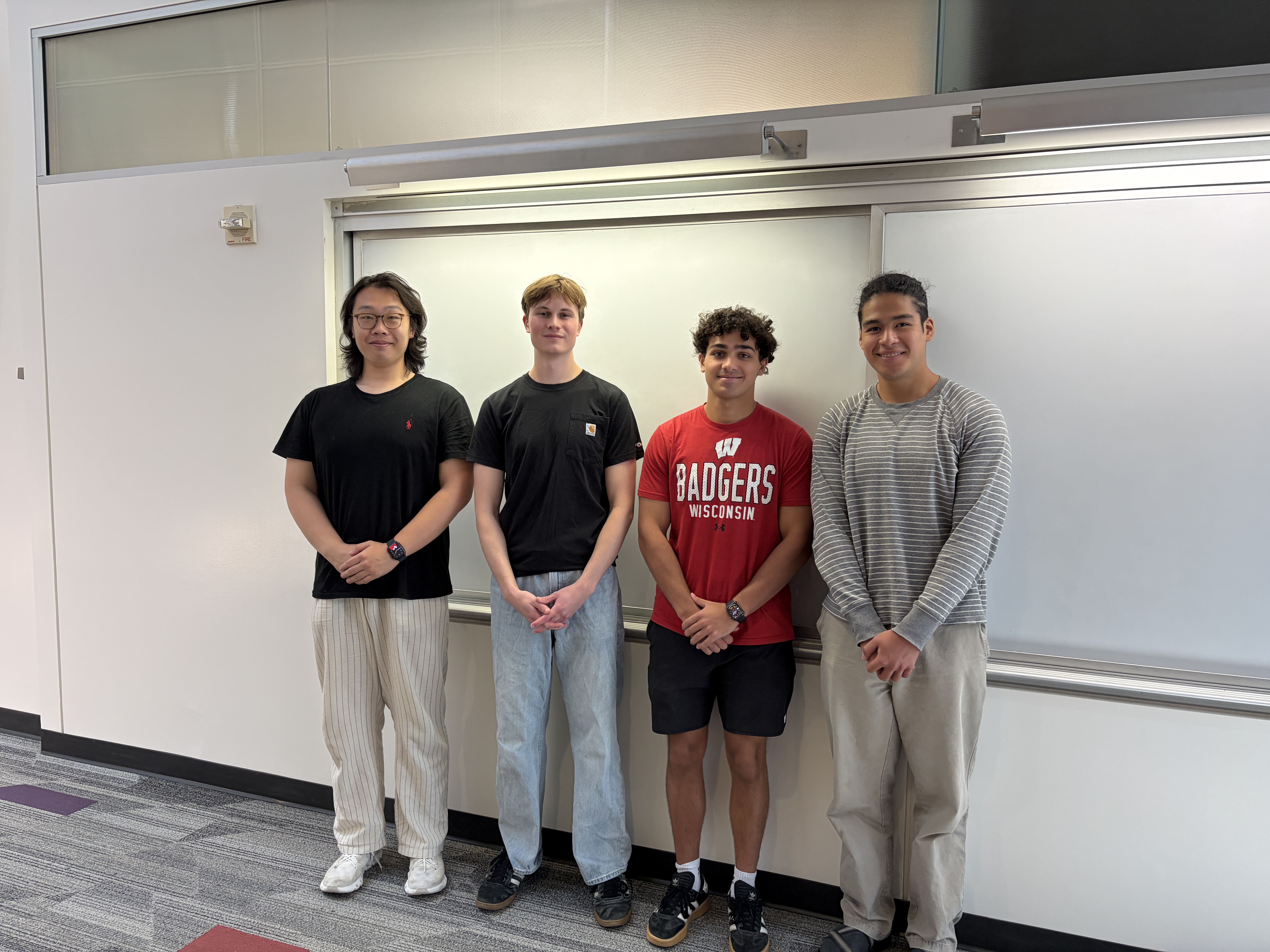 Team photo: Left to right - Zihao Li, Conor Neill, Sameer Pradhan, Christian Cortez-Torres