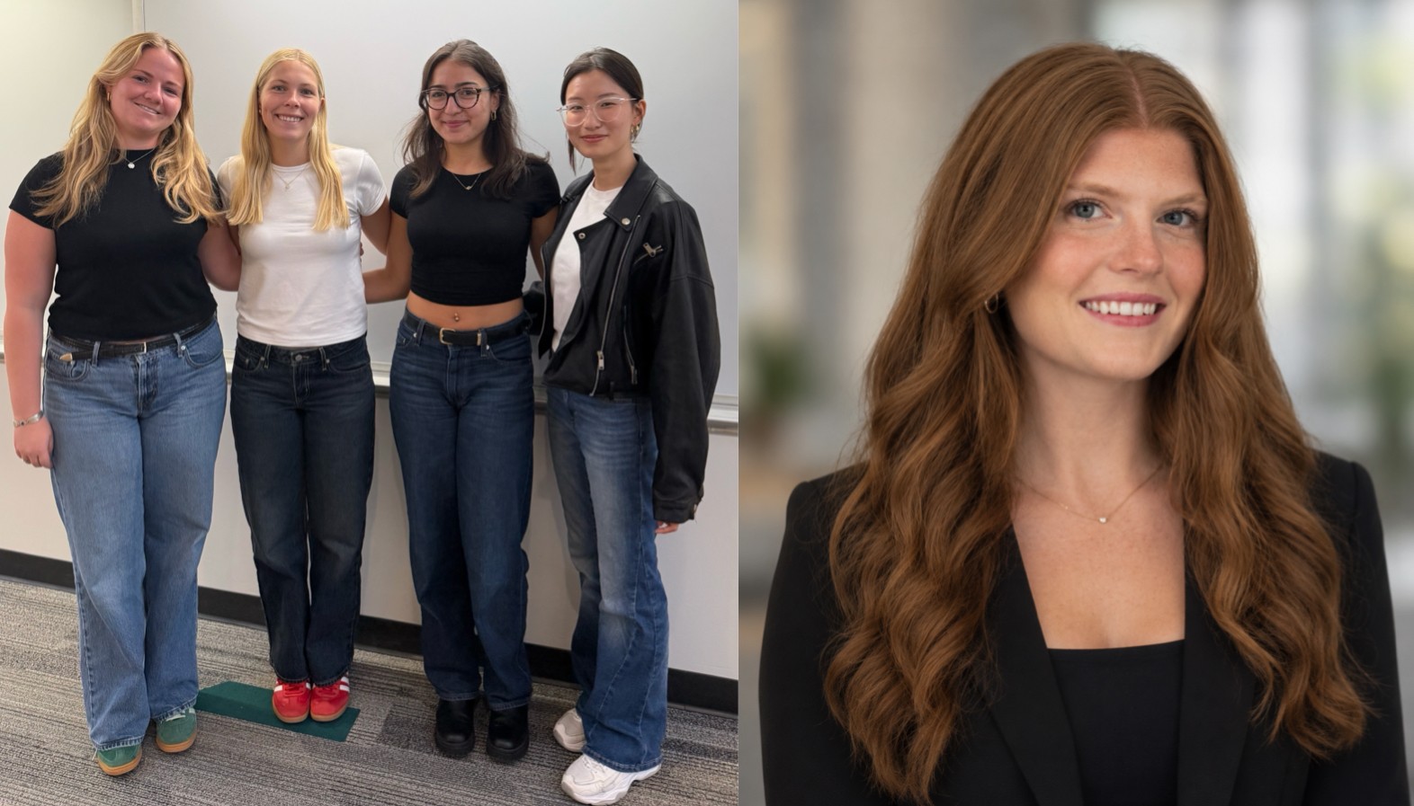Team photo: Left to right: Carly Villa, Eleanor Hollander, Kat Sattel, Yeanne Hwang, Therese Kalt